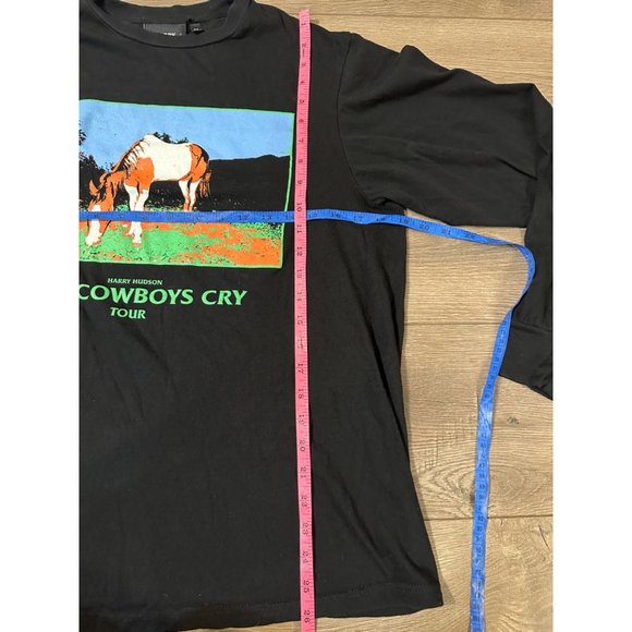 Harry Hudson Can Cowboys Cry Tour Black Concert Long Sleeve T-Shirt M - Picture 5 of 9